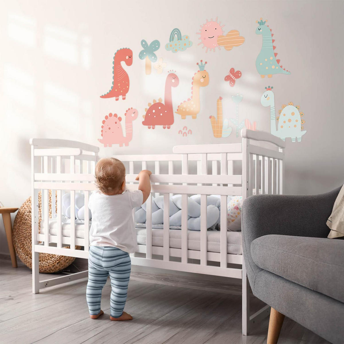 WANDAUFKLEBER 100x153cm - Die Welt der Dinosaurier - Multicolor, Kunststoff (100/153/0.1cm) - Wallfluent