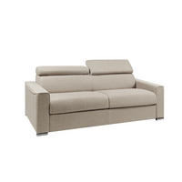 SCHLAFSOFA 4-Sitzer - Liegfläche mit Lattenrost: 160 cm - Matratze: 22 cm mit Memory Schaum - Stoff - Beige - VIZIR - Beige, Textil (216/110/223cm) - Vente-Unique