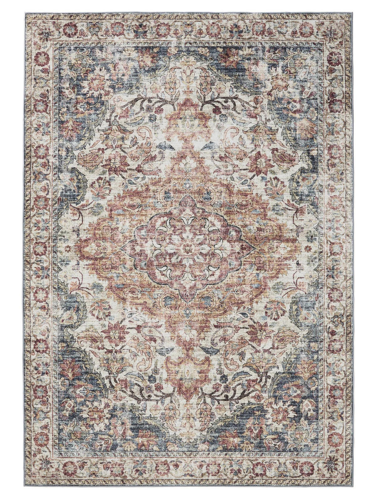 VINTAGE-TEPPICH George waschbar 80x150 cm - Multicolor, Kunststoff (80/150cm) - benuta