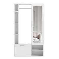 GARDEROBE mit Spiegel ELIOR - Weiß, Holz (100/189.4/33cm) - Idohome