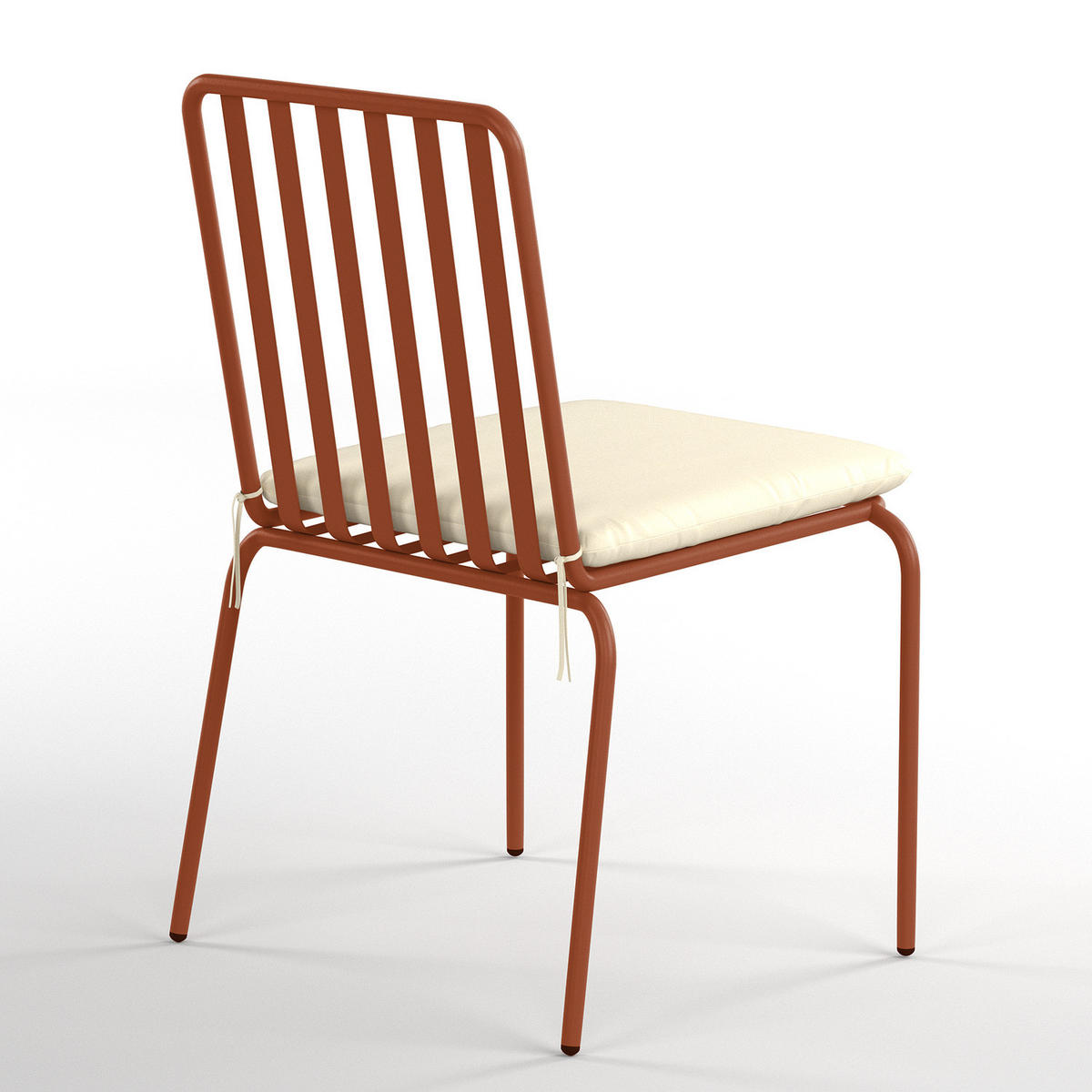 GARTENSTUHL - 2er-Set - Stahl - Terracotta, Textil/Metall (54/87/57cm) - home24