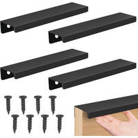 MÖBELGRIFF Schwarz 4er-Set 120 mm Aluminium - Schwarz, Metall (3.2/2/12cm)