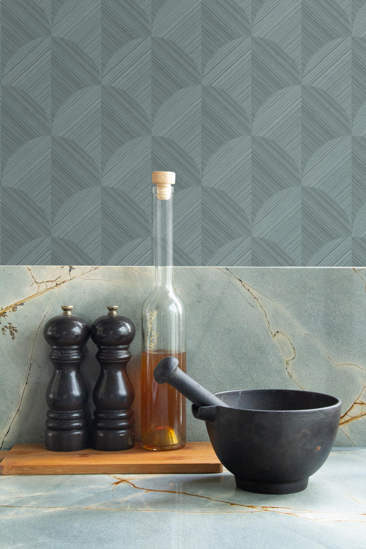 TAPETE 3D Muster 50 x 900 cm - Blau, Papier (50/900cm) - Origin Wallcoverings