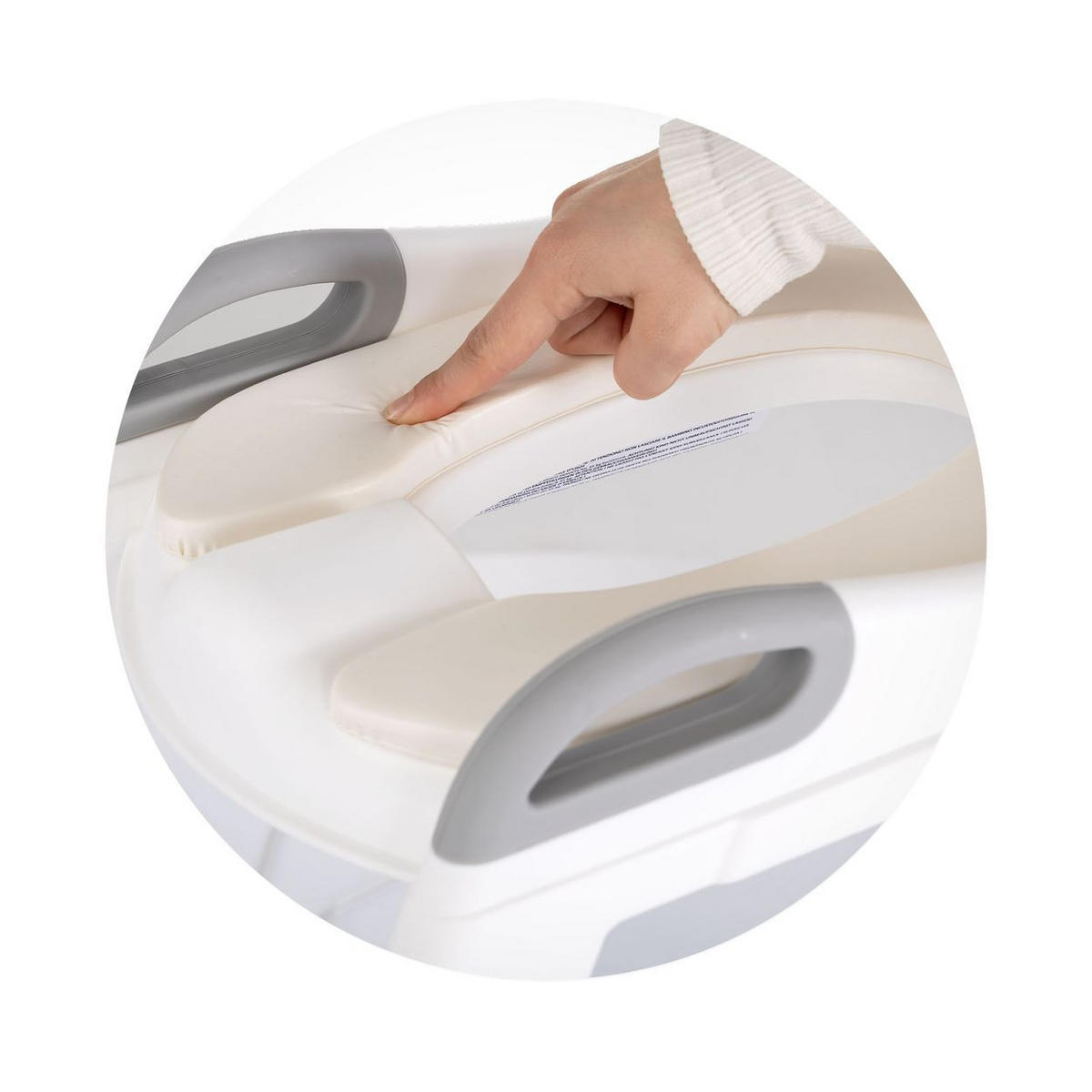 TOILETTENTRAINER Kiddy grau Toilettensitz, höhenverstellbar, Griffe, Stufen, ab 2 bis 8 Jahren - Grau, Kunststoff (33/35cm) - Chipolino