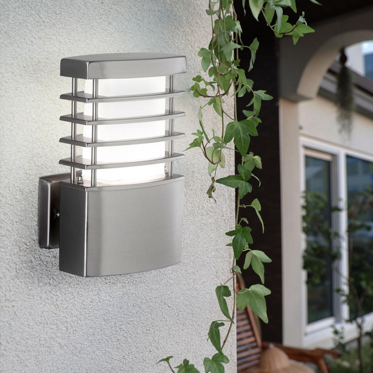 LED AUSSENLEUCHTE CHESTA Edelstahl Silber - Silberfarben, Metall (13.4/14.2/23cm) - Wofi