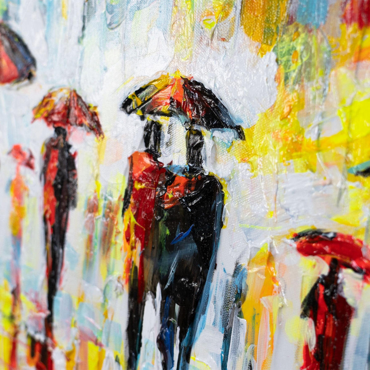 GEMÄLDE Bunter Abend auf Keilrahmen 115x50 cm - Multicolor, Holz (115/50cm) - YS-art gallery