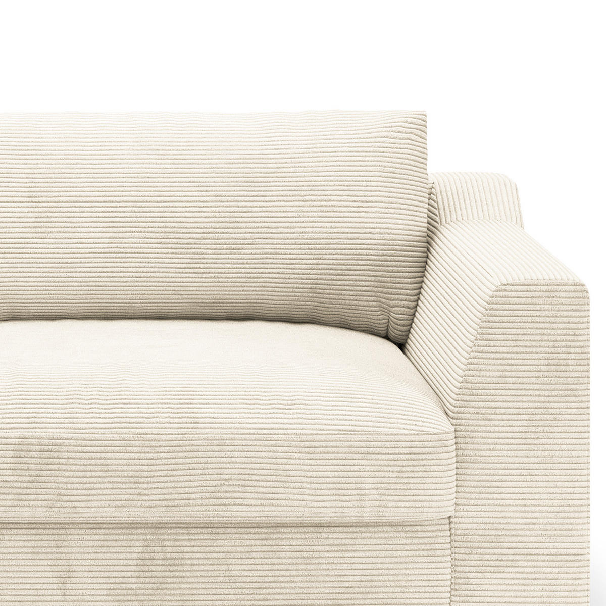 BIG-SOFA - Weiß, Kunststoff/Textil (274/90/112cm) - home24