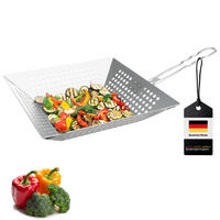 GRILLPFANNE, silber, Edelstahl - Edelstahlfarben, Metall (30.5/30.5/6cm) - bremermann