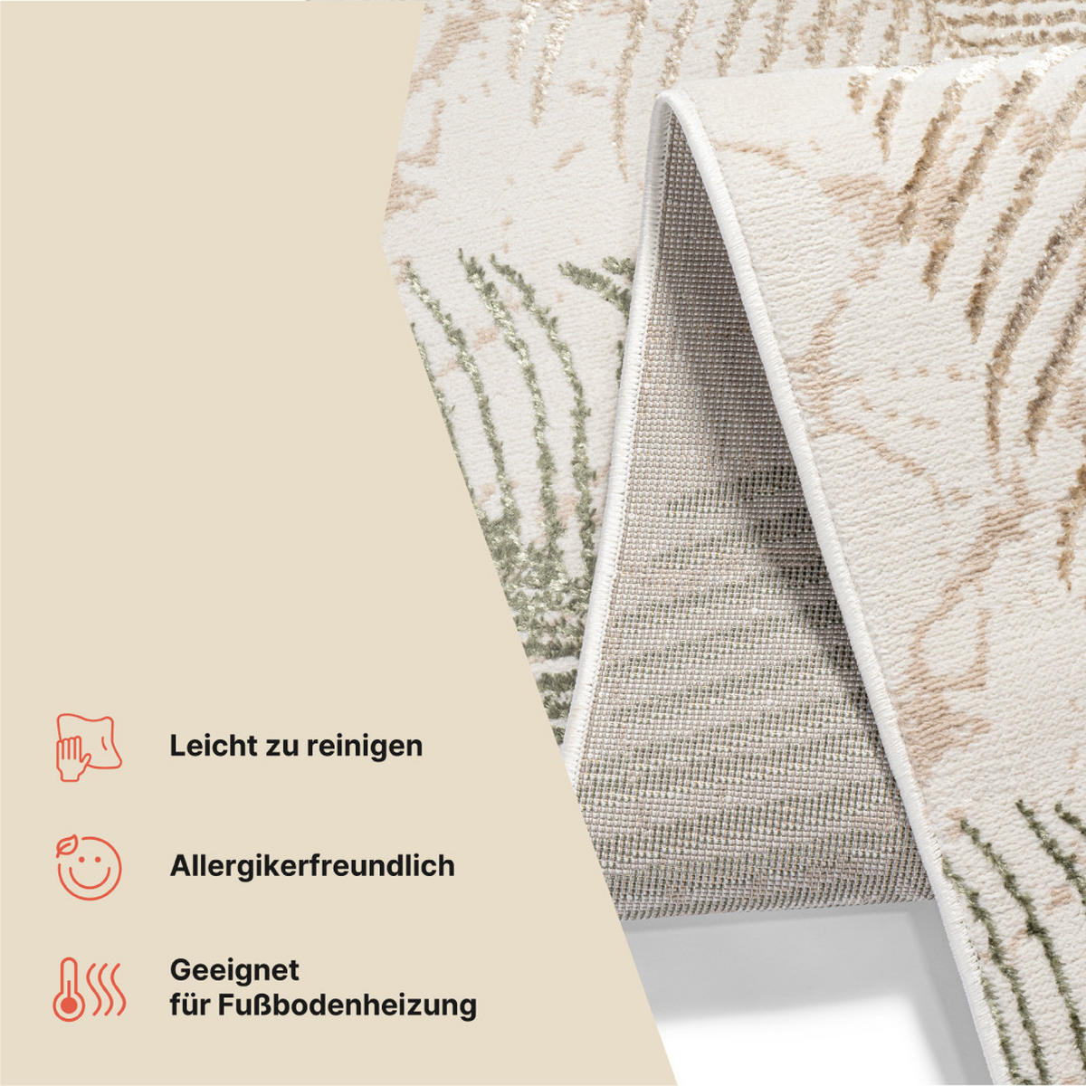 TEPPICHLÄUFER CRYSTAL hellgrün natur 100/350 cm - Hellgrün, Textil (100/350cm) - Tapiso