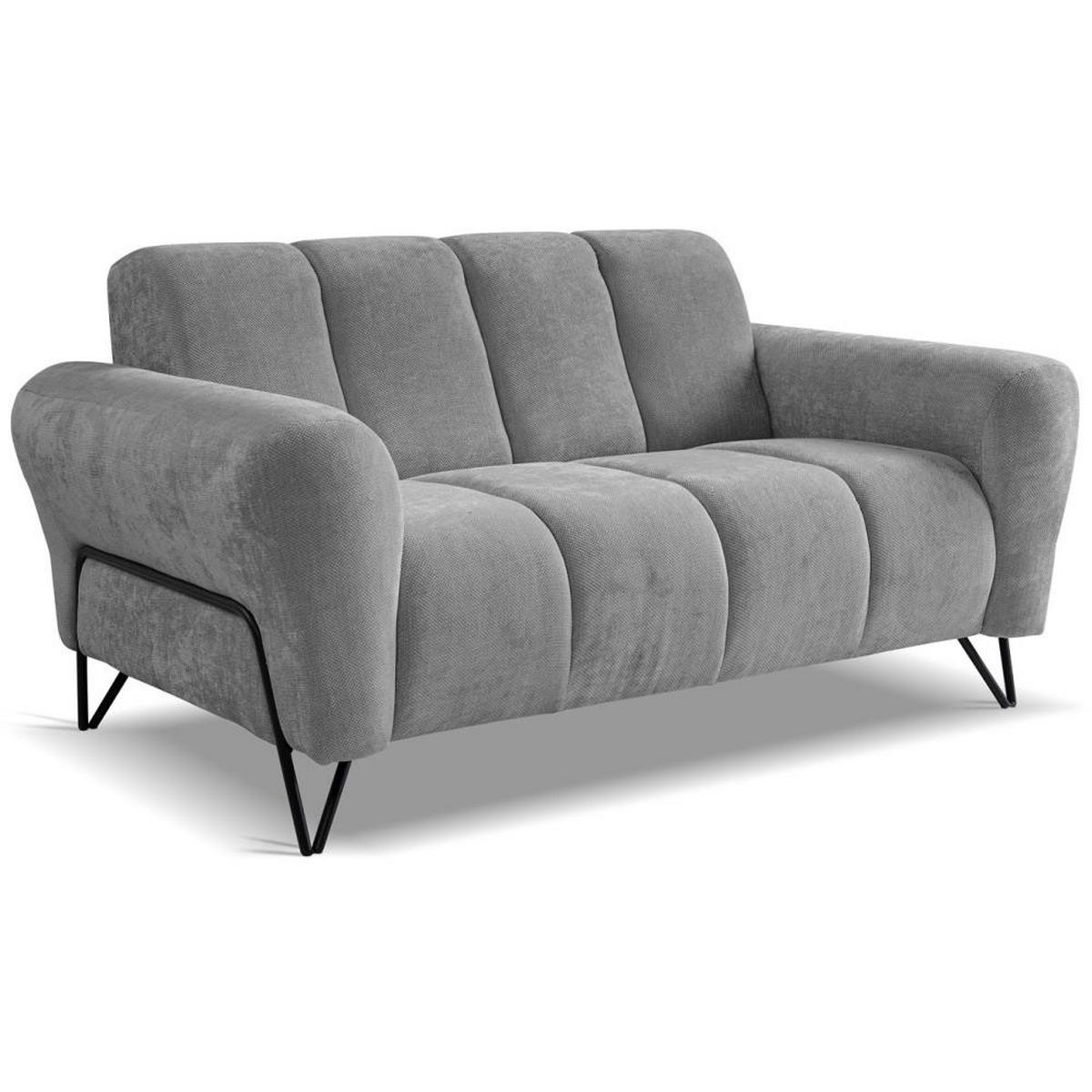 SITZGARNITUR Volare Sofas+Sessel, ohne Schlaffunktion, Grau - Grau, Textil/Metall (220/83/98cm) - Beautysofa