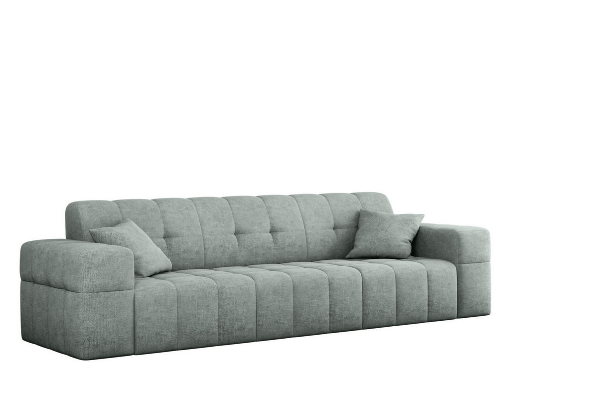 SOFA 3 Sitzer NIMES Stoff Perfect Harmony Mintz - Mintgrün, Holz (245/82/92cm) - Kaiser Möbel