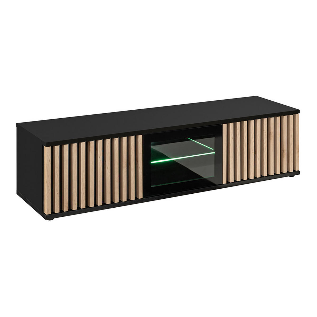 WOHNZIMMER-SET 5-TLG. Catanzaro-164 - Schwarz, Holzwerkstoff (500/192/45cm) - Lomado