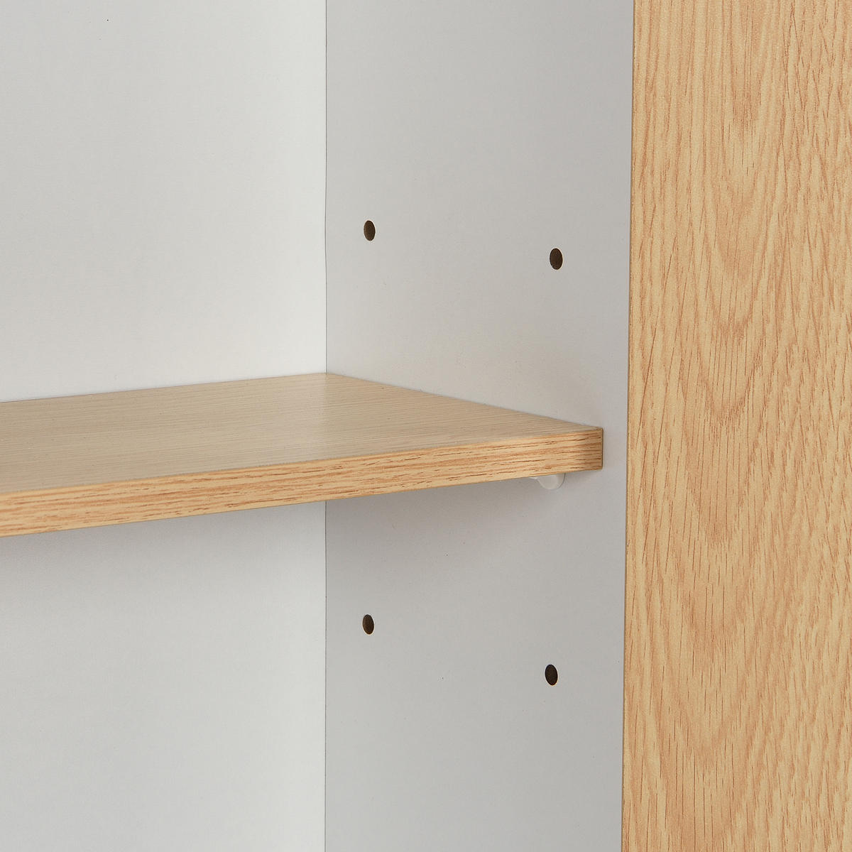 SCHUHSCHRANK in Naturfarben und Weiß aus Rattan mit Schublade für Eingangsbereich und Flur, B90/H125/T17 cm - Naturfarben/Weiß, Holz/Holzwerkstoff (90/125/17cm) - STILVORA