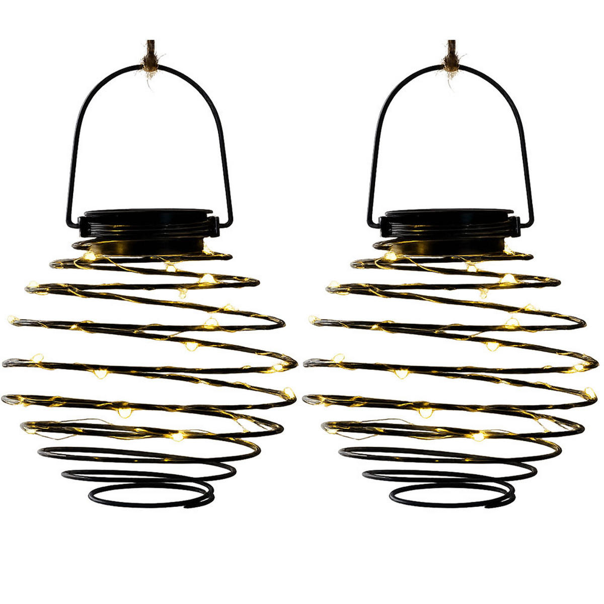 LED SOLARLEUCHTE Bienennest Anthrazit 2er Set - Anthrazit, Kunststoff (15/15/15cm)