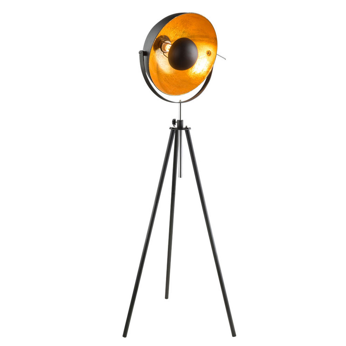 LED STEHLEUCHTE Metall Schwarz Gold - Schwarz, Metall (69/69/179cm) - Globo Lighting