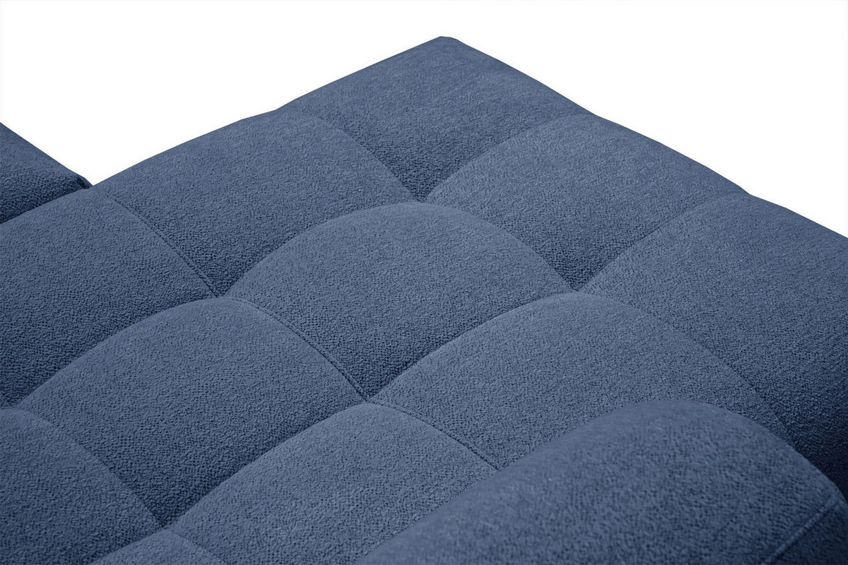 ECKSOFA SALVINI 4-Sitzer, dunkelblau - Schwarz/Dunkelblau, Holzwerkstoff/Textil (158/292cm) - Courtois Laville