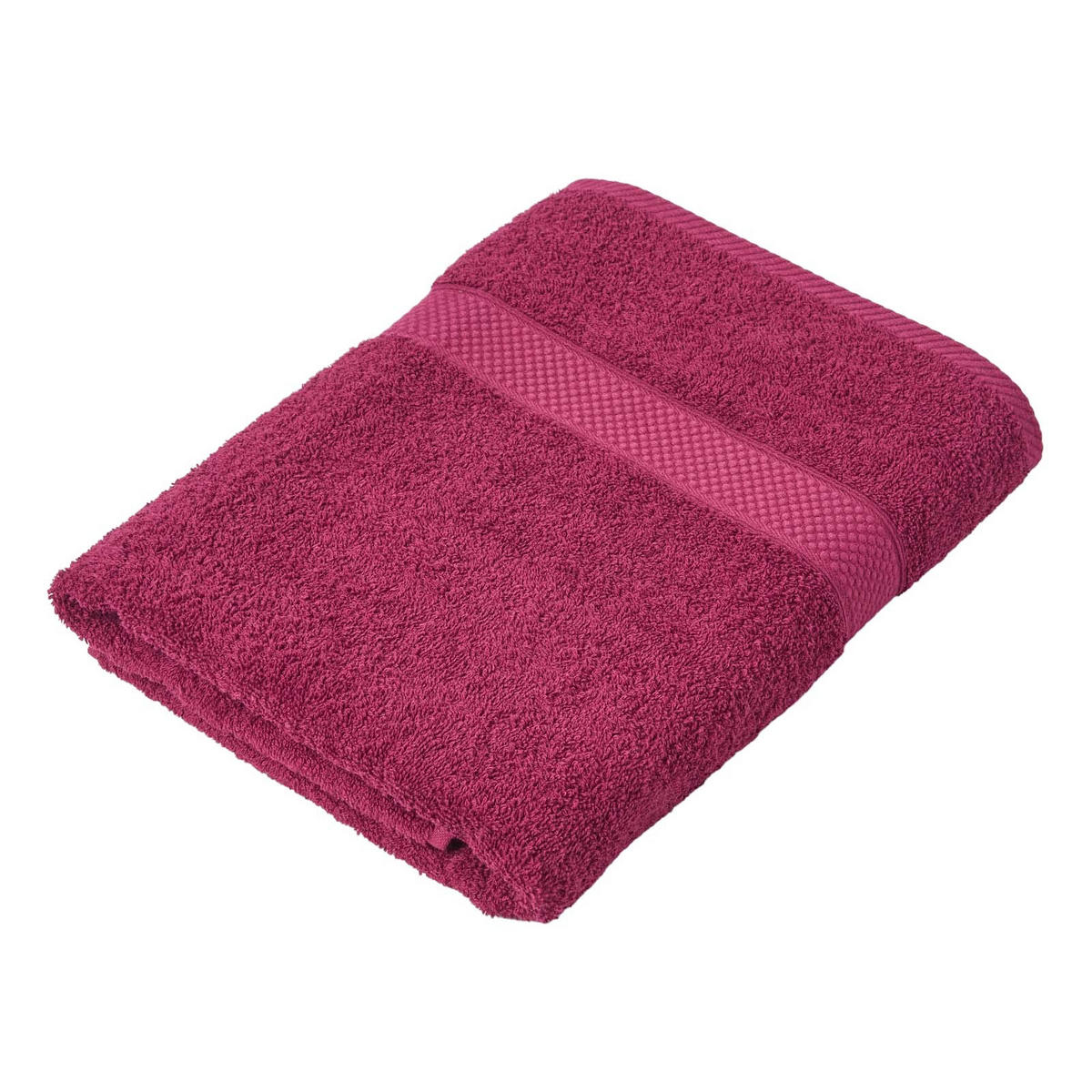 DUSCHTUCH Essential bordeaux 70/130 cm - Bordeaux, Textil (70/130cm) - Homescapes