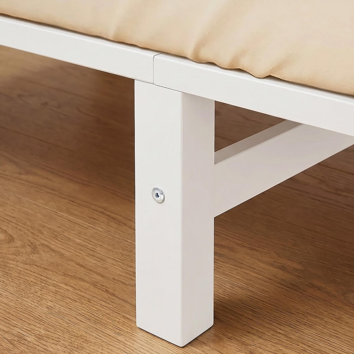 HOLZBETT mit Matratze 120/200 cm weiß - Weiß, Holz (120/200cm) - Homestyle4u