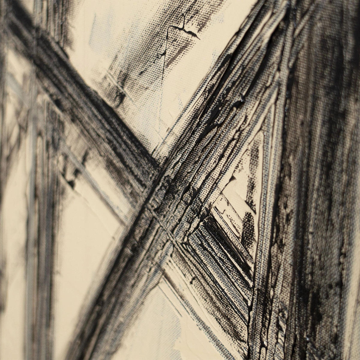 GEMÄLDE Parallelen und Schnittpunkte Schattenfugenrahmen Eichefarben 140x100 cm - Eichefarben, Holz (140/100cm) - YS-art gallery