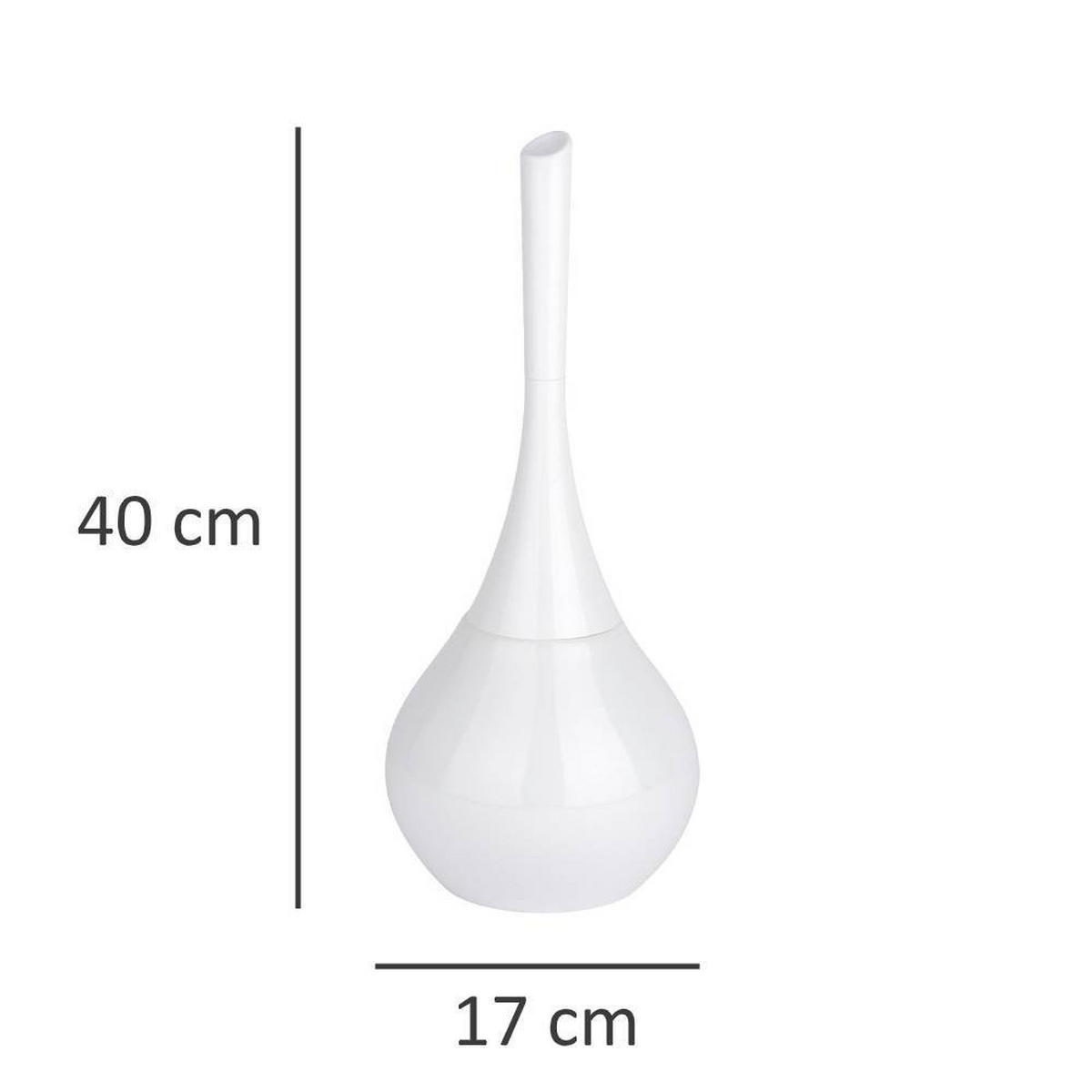 BÜRSTENBEHÄLTER Flakon White 17/17/42,5 cm - Weiß, Keramik (17/42.5/17cm) - Wenko