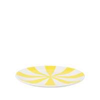 KUCHENTELLER Gelbe Streifen in Bunt - 18cm - Multicolor, Keramik (18/18/2cm) - Blond Amsterdam