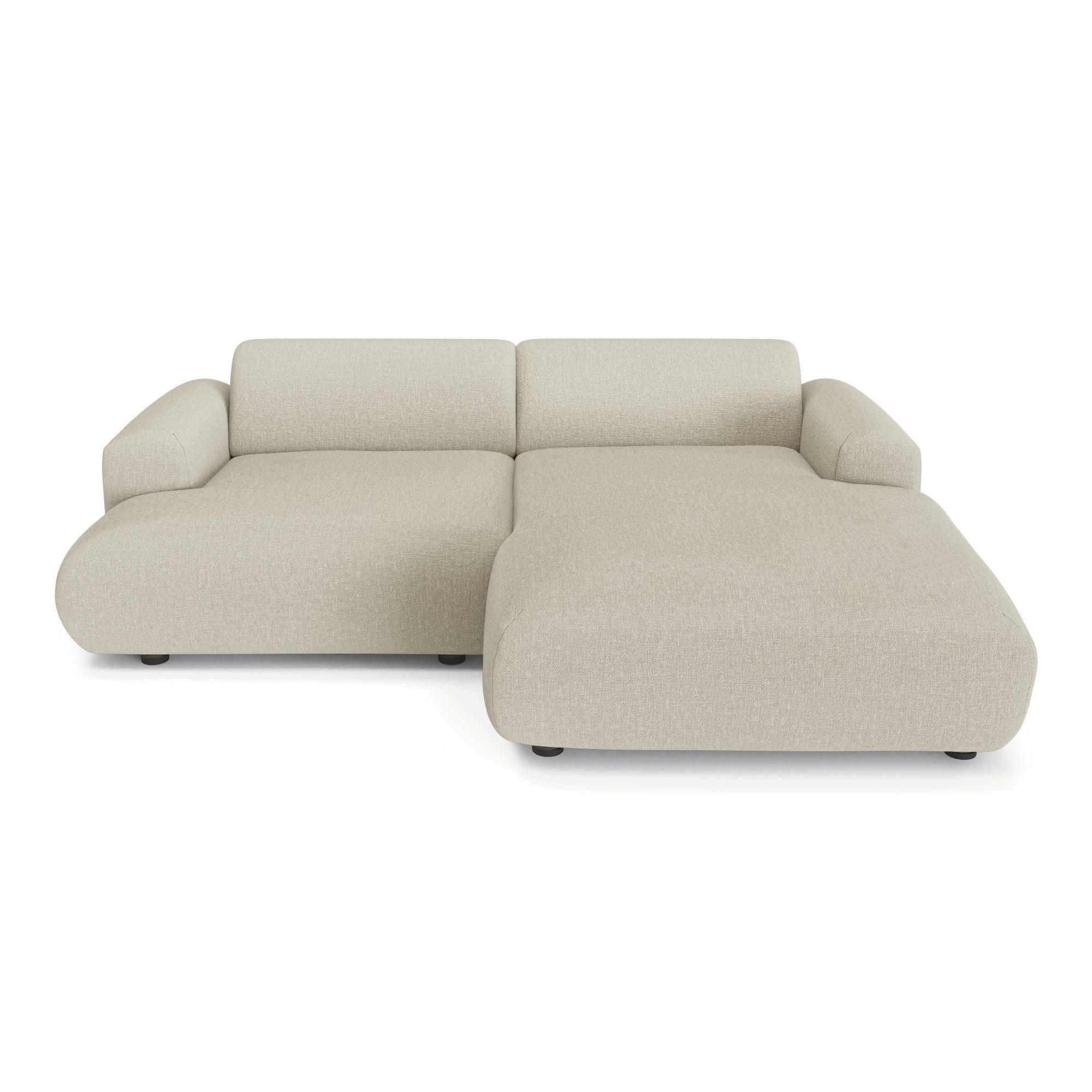 RECHTES Ecksofa Köpergewebe Beige 266cm - Beige, Textil (266/165cm) - Sia Home