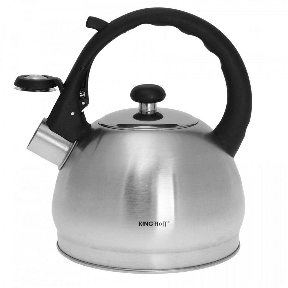WASSERKESSEL mit Pfeife 1,8l 7741 - Silberfarben, Metall (16.5cm) - Kinghoff 