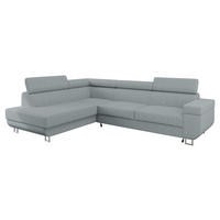 ECKSOFA Fonti Cord, Seite: Links - Grau, Holz/Textil (253/188cm) - MIRJAN24