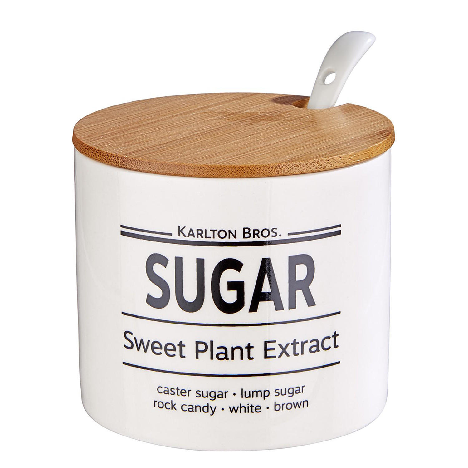 ZUCKERDOSE Karlton Bros. - Weiß, Holz (9/9cm) - Butlers