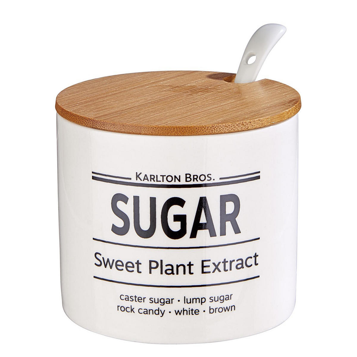 ZUCKERDOSE Karlton Bros. - Weiß, Holz (9/9cm) - Butlers