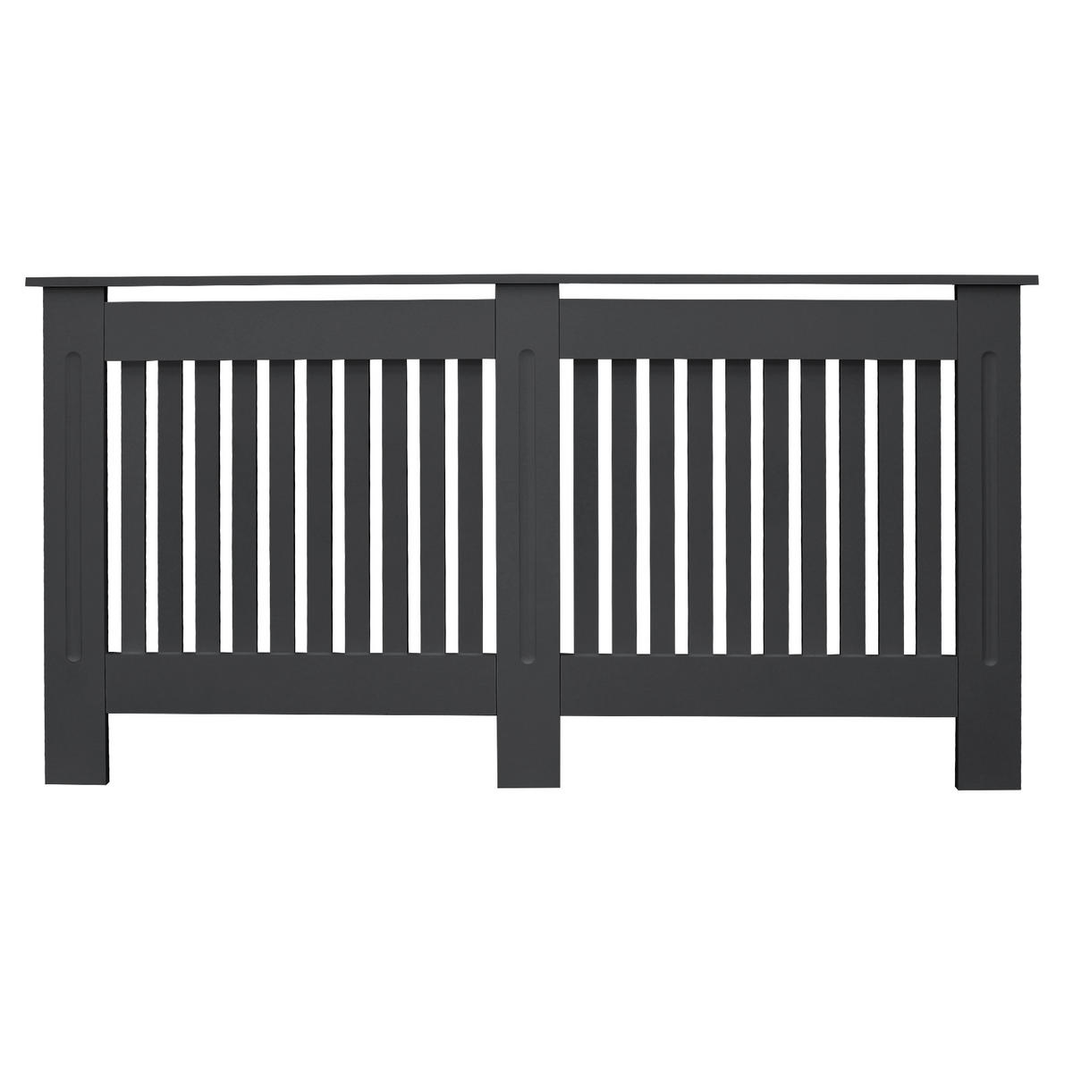 KRYT RADIÁTORU ve venkovském stylu 152 x 19 x 82 cm antracit - antracitová, kompozitní dřevo (19/152/82cm) - ML-DESIGN
