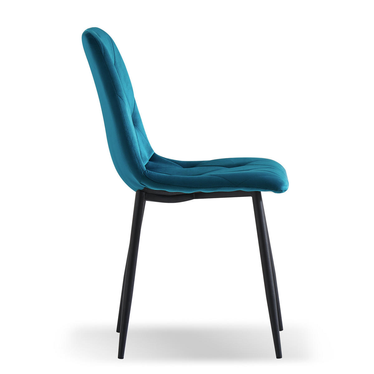 STUHL VICKA Petrol 4 Stück - Petrol, Textil/Metall (44/85/55cm) - B&D Home