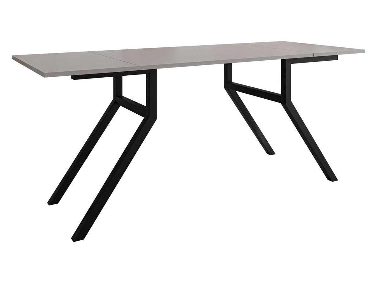 2-IN-1 COUCHTISCH UND ESSTISCH Xena Bis - Hellgrau/Schwarz, Holzwerkstoff/Metall (70/100/45cm) - MIRJAN24