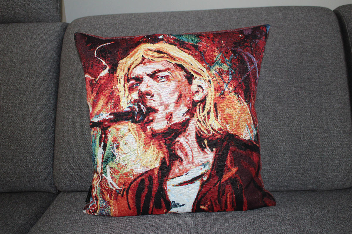 KISSENHÜLLE STARS - Multicolor/Dunkelrot, Textil (45/45cm) - Yve! decoration