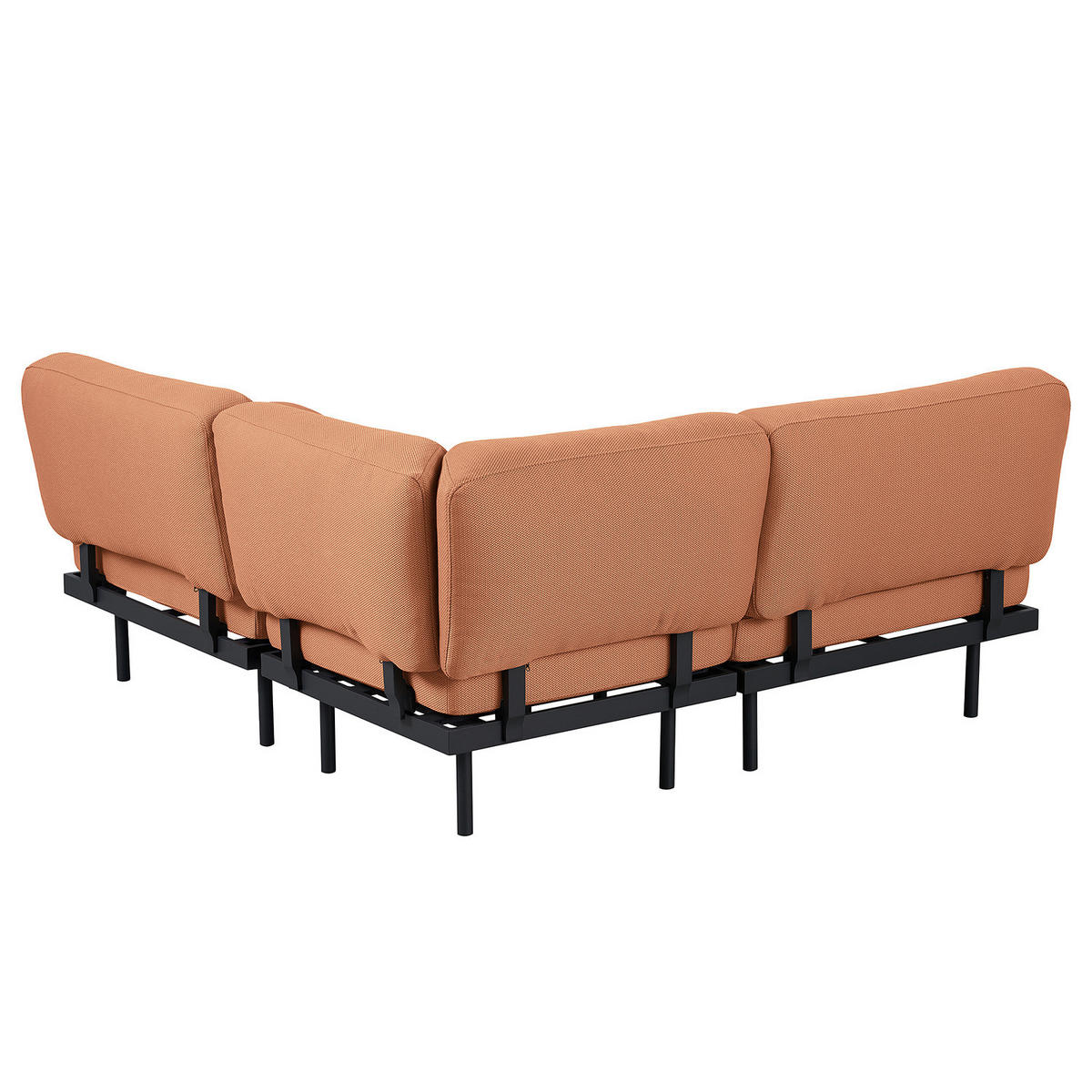 OUTDOOR-ECKSOFA - Rosa, Textil/Metall (186/80/186cm) - home24