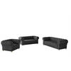 SITZGARNITUR 3+2+1 CHESTERFIELD Elegant Klassisch Schick Stoff Whisper Velours Graphit - Graphitfarben, Holz/Textil (202/77/90cm) - Kaiser Möbel