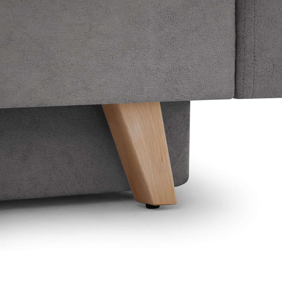 ECKSCHLAFSOFA Vinci mit universelle Ottomane, Grau - Buchefarben/Grau, Textil (236/151cm) - Beautysofa