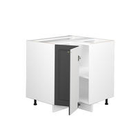 ECKUNTERSCHRANK Fame-Line Anthrazit-Gold 80.5 cm, AP Anthrazit - Anthrazit/Weiß, Holzwerkstoff (80.5/82/60cm) - Vicco