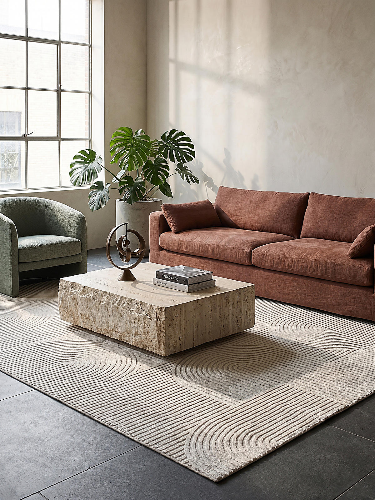 TEPPICH Kurzflor ERESMA Geometrisch Polyester Creme 160 x 230 cm - Creme, Textil (160/230cm) - KADIMA DESIGN