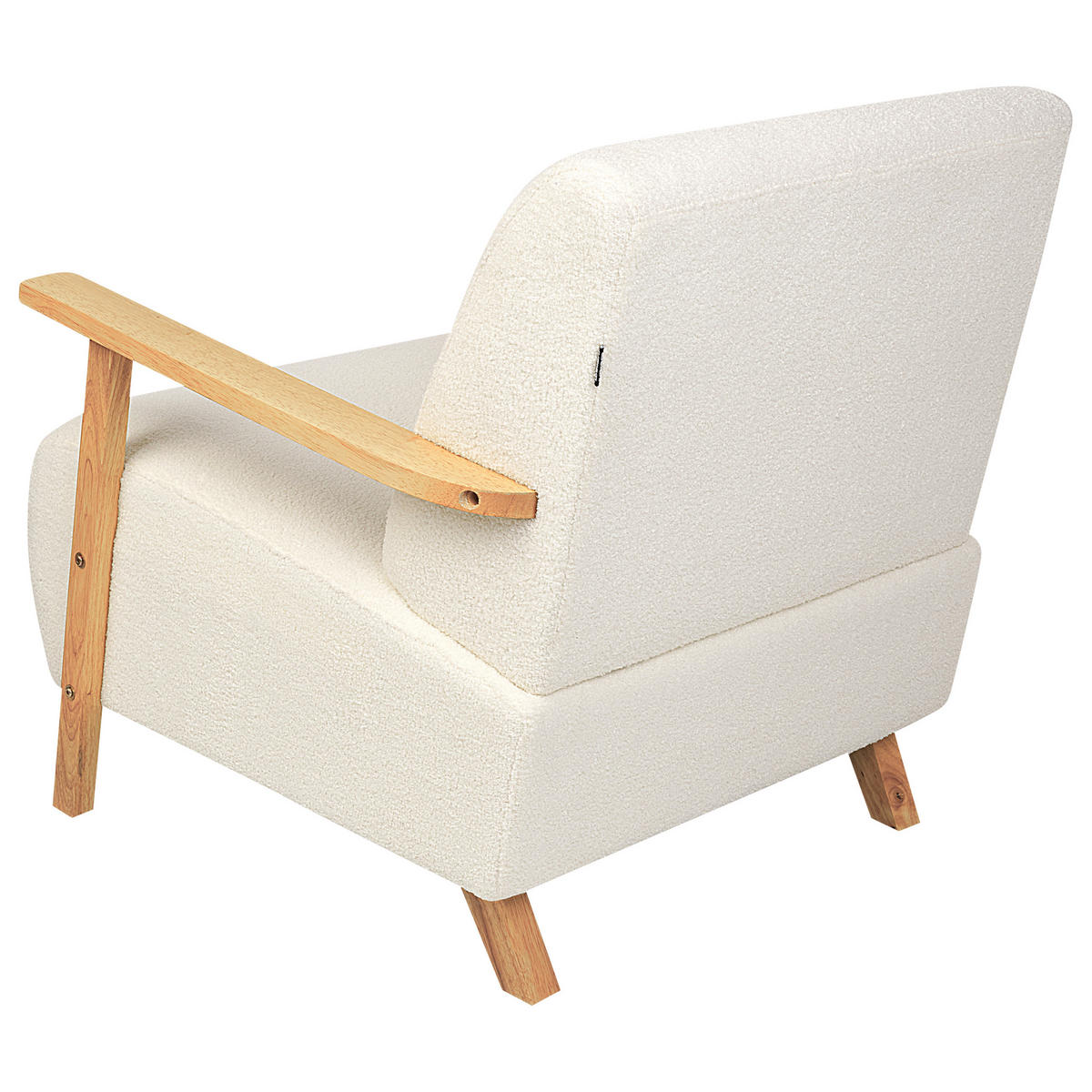 SESSEL Bouclé Hellbeige Lesja - Hellbraun/Beige, Textil (77/79/90cm) - Beliani