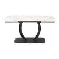 ESSTISCH - 6 Personen, 8 Personen, 10 Personen - Keramik - Schwarz, Weiß - OLIFIA - Schwarz/Weiß, Keramik (90/200/76cm) - Vente-Unique