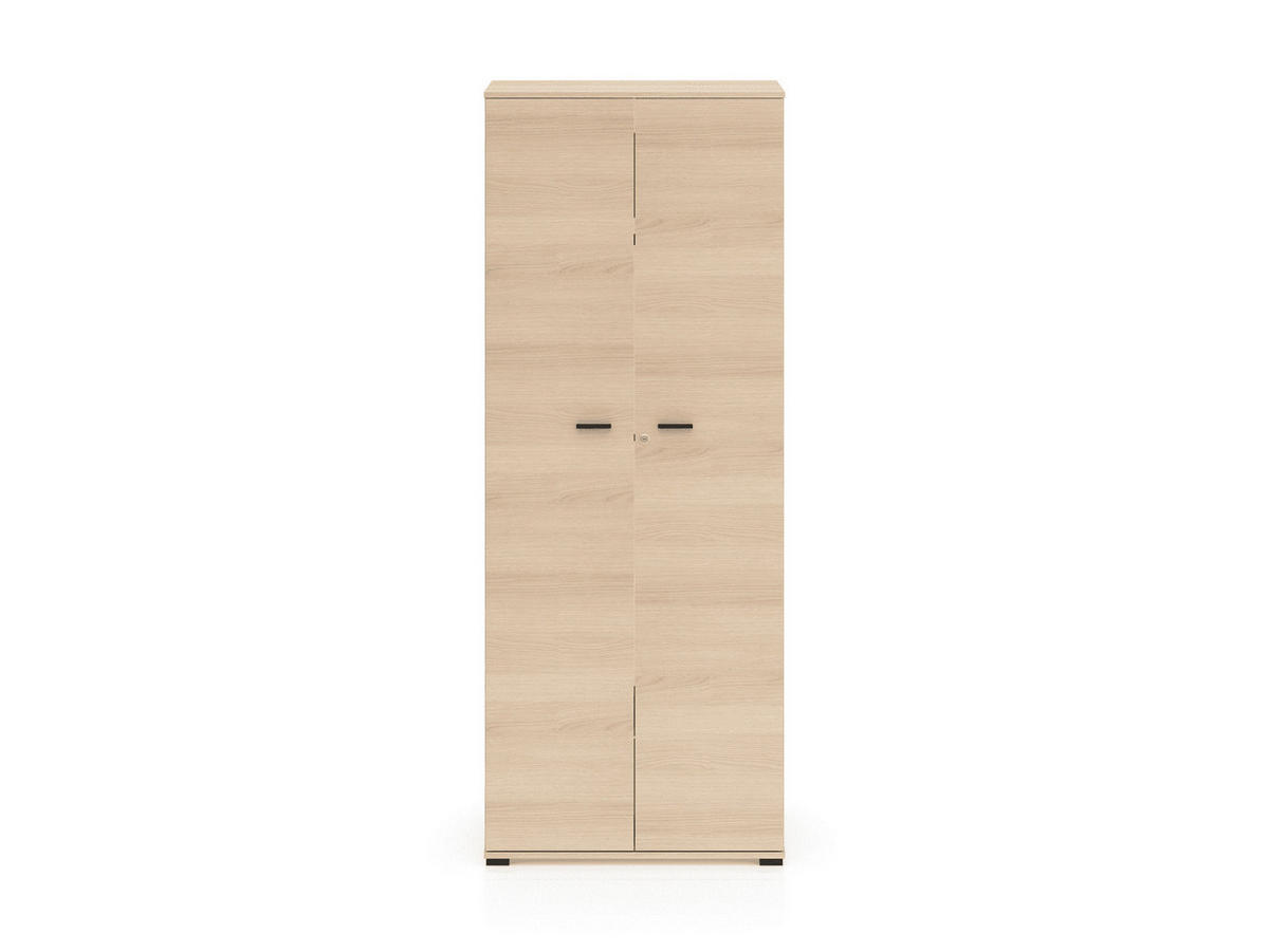KLEIDERSCHRANK – 79 cm – Odelis – Schwarz / Eichefarben - Eichefarben/Schwarz, Holzwerkstoff (79/203/51cm) - hi-markt
