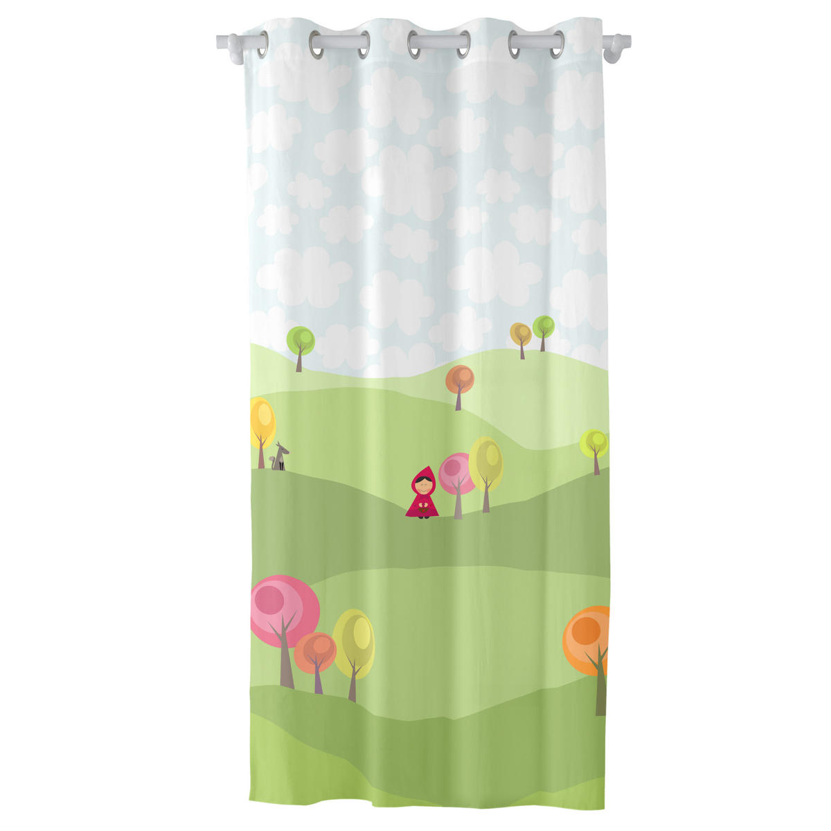 VORHANG grandma 140x265 cm mehrfarbig - Multicolor, Textil (140/0.2/265cm) - Happy Friday