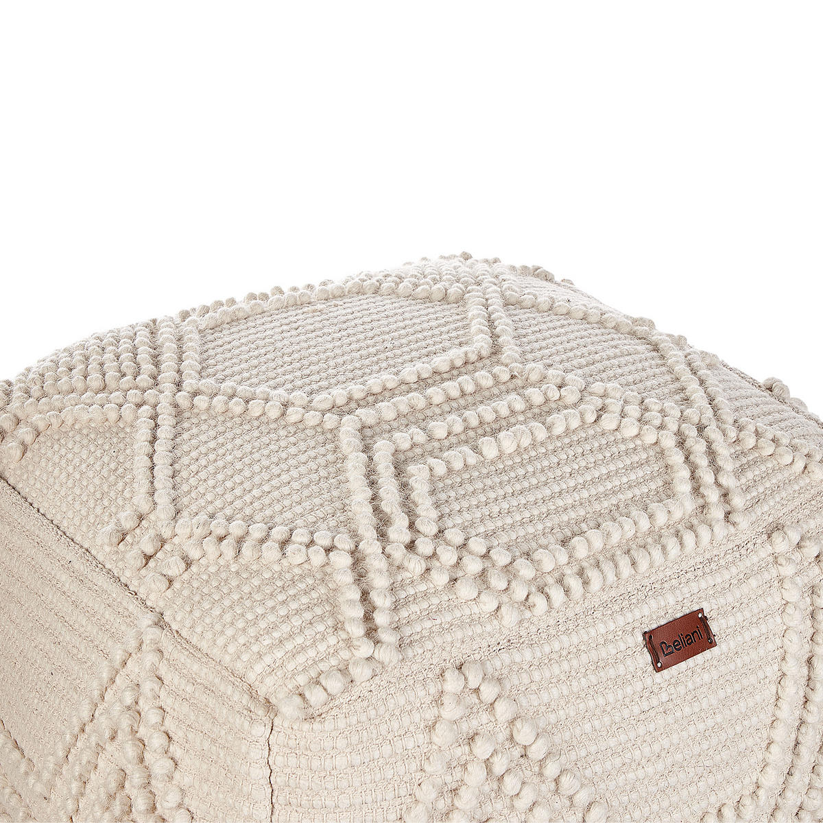 POUF Beige Choim - Beige, Naturmaterialien (60/40/60cm) - Beliani