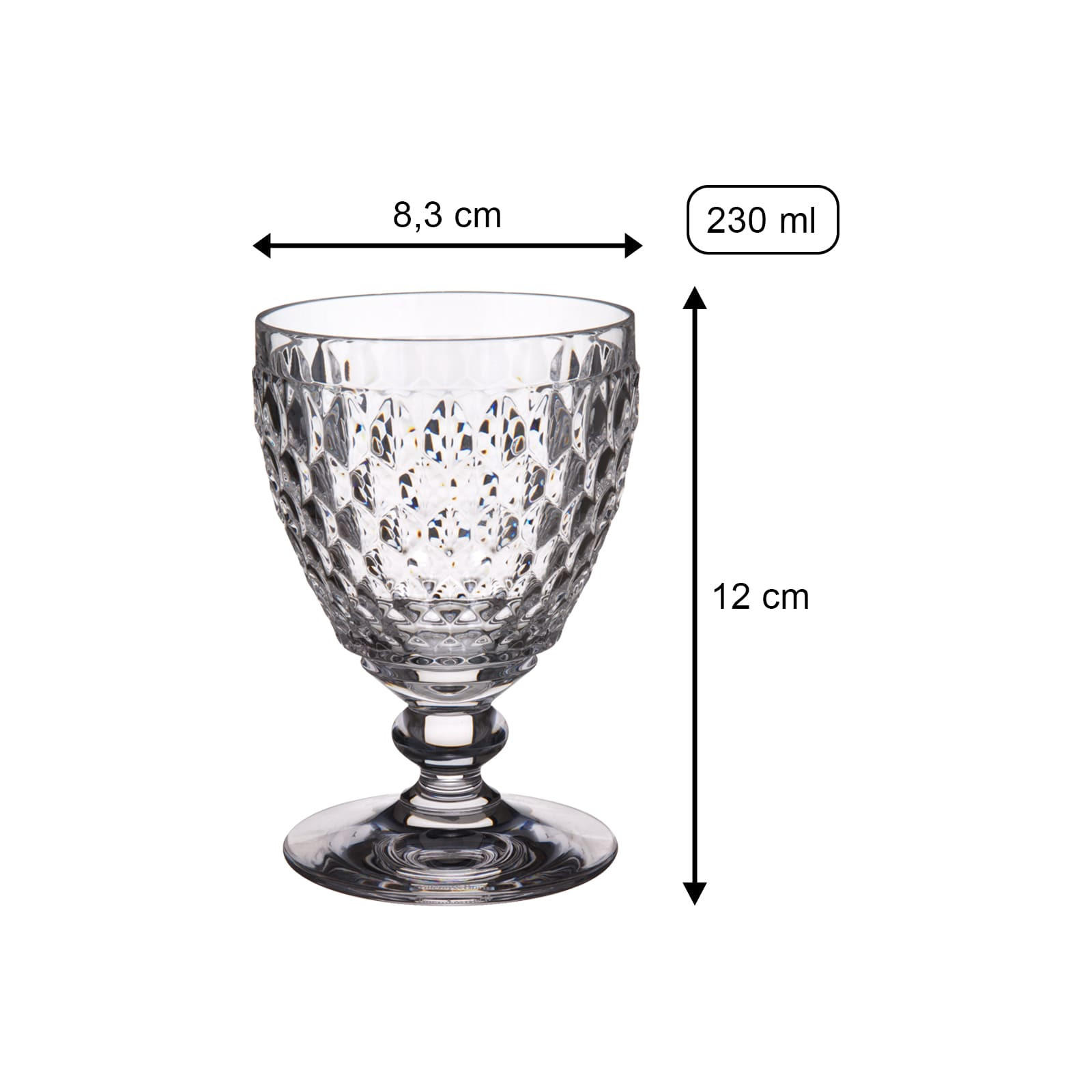 WEISSWEINGLÄSER Boston Coloured Smoke 230 ml 4er Set - Grau, Glas (0.23L) - Villeroy & Boch