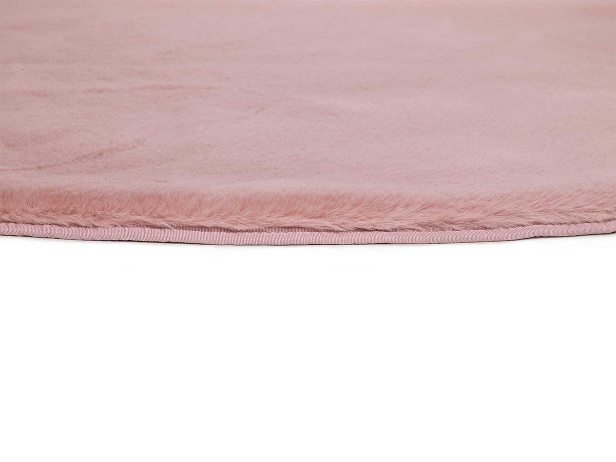 WEBTEPPICH waschbar Rosa Fox 120Ø cm - Pink, Textil (120/120cm) - Atticgo