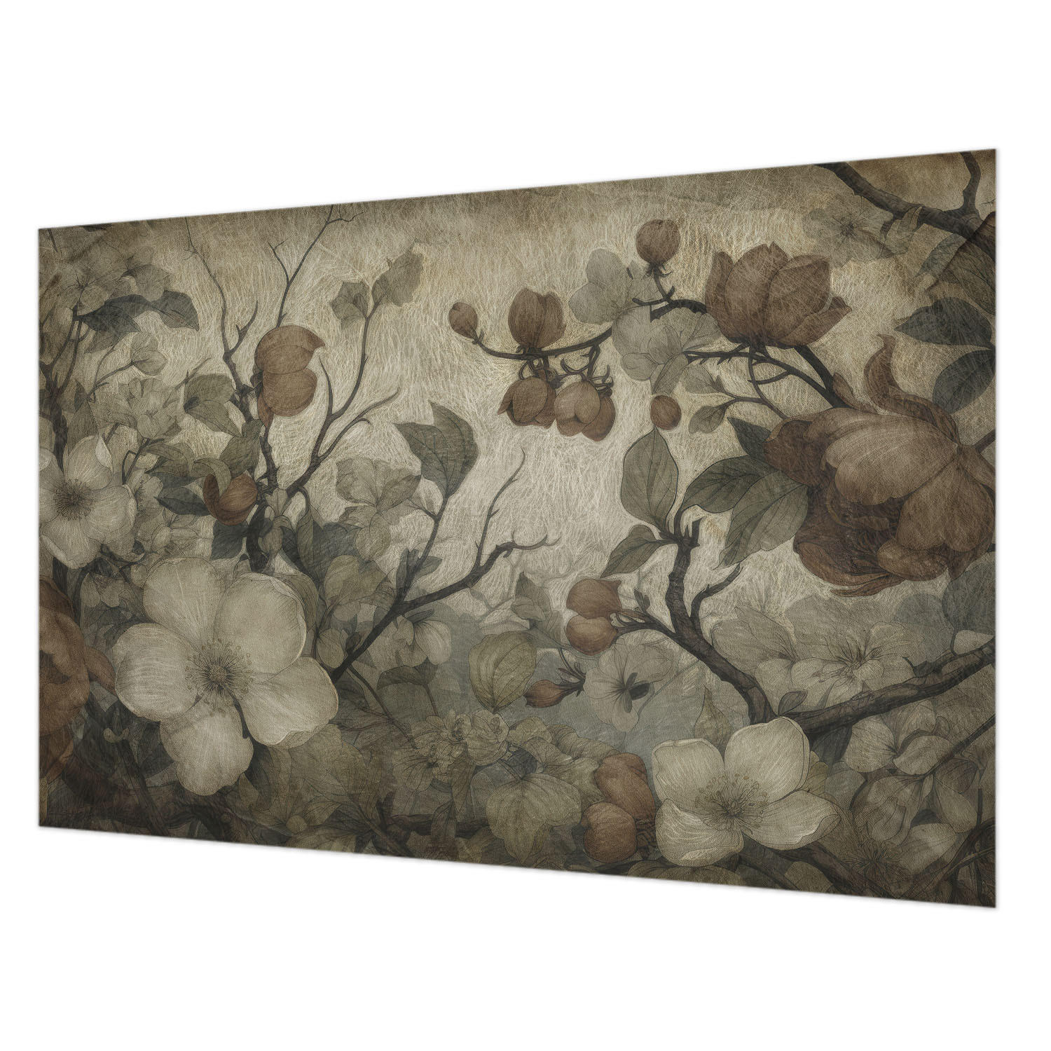 FOTOTAPETE 104x70 cm - Blumenschönheit - Weiß, Textil (104/70cm) - Wallfluent