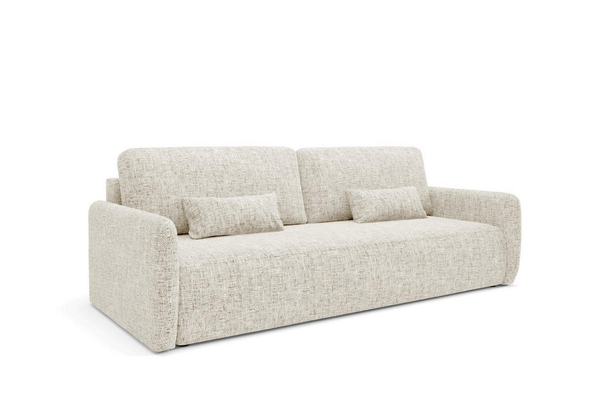 SCHLAFSOFA mit Bettkasten Beige - Beige/Schwarz, Holz/Holzwerkstoff (217/86/102cm) - Furnisell