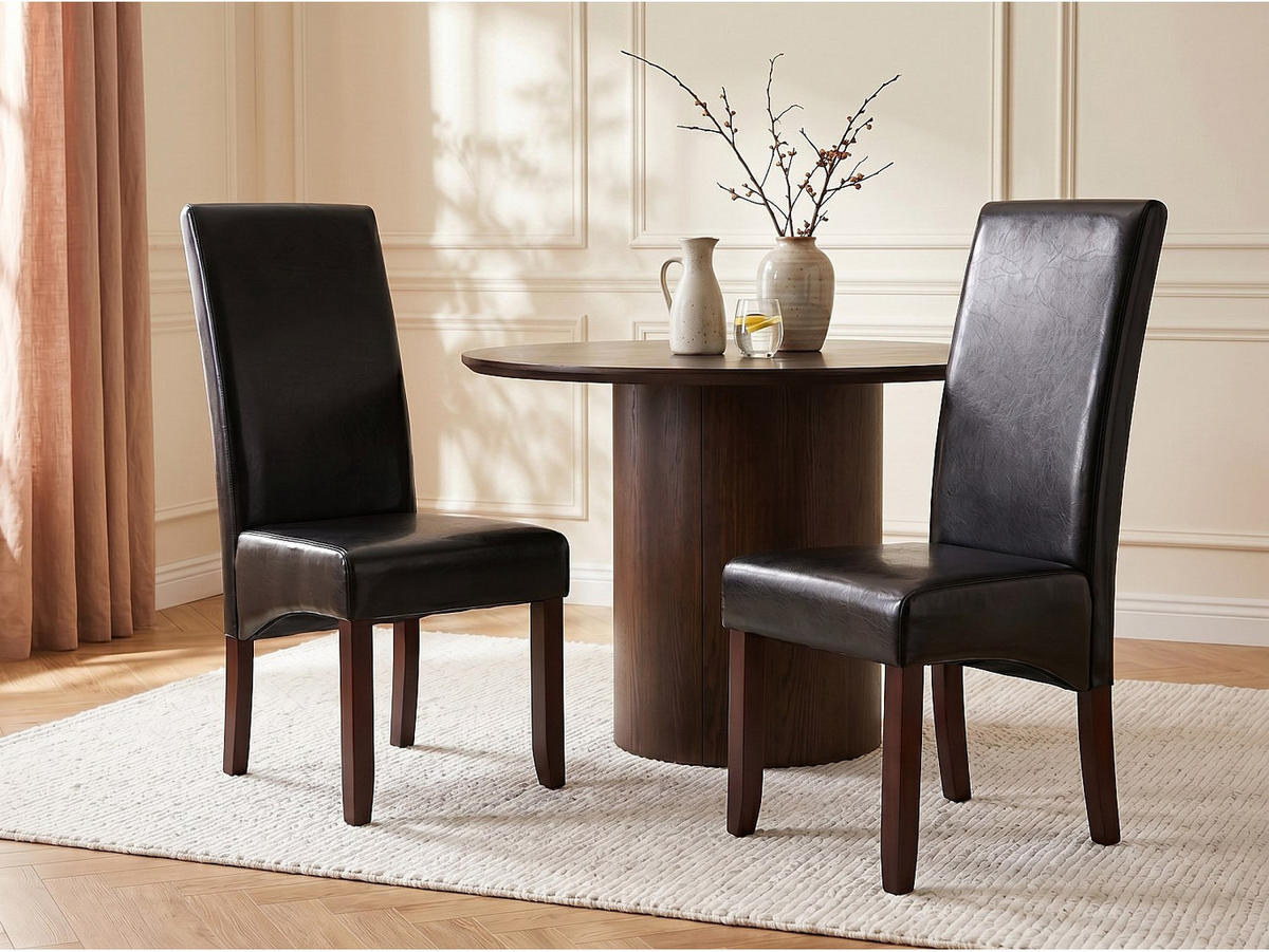 STUHL - 47 cm x 63 cm - kunstleder - schokoladenbraun Rovigo - Braun, Leder (47/107/63cm) - Vente-Unique