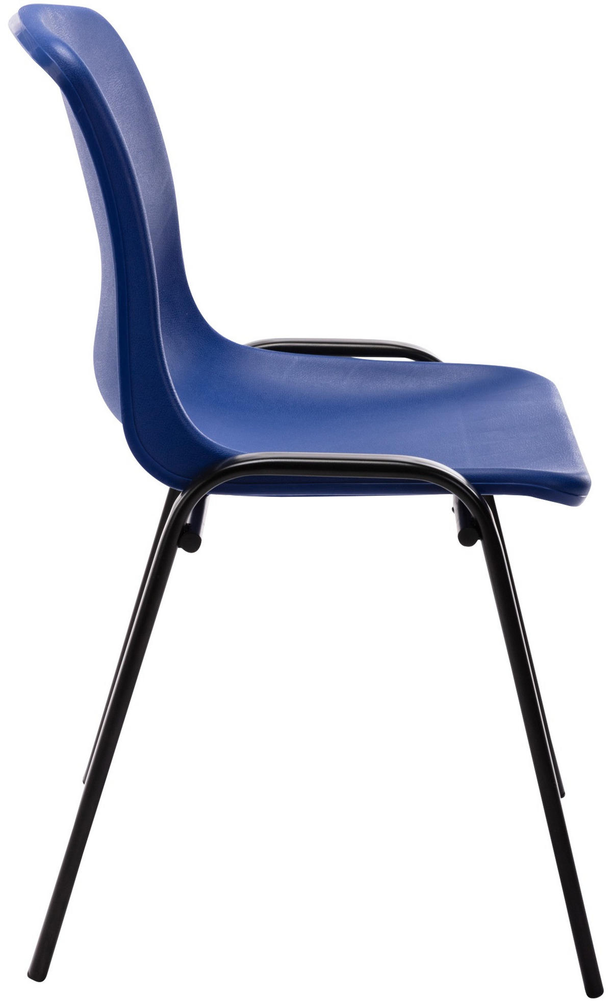 STAPELSTUHL Kunststoff blau - Blau/Schwarz, Kunststoff/Metall (47/76/52cm) - CLP